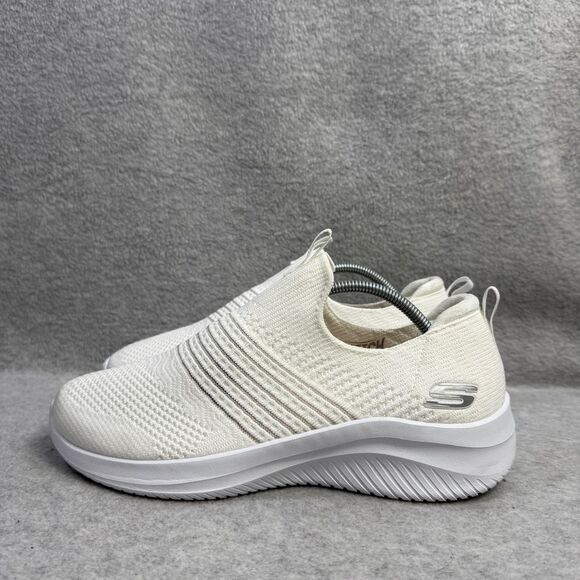 Skechers Shoes Womens Size 8.5 Ultra Flex 3.0 White Slip On Sneakers 149855 - Picture 1 of 10
